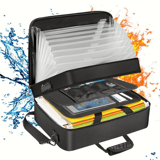 Portable Multi-Layer 13 Pocket Accordion File Folder Bag