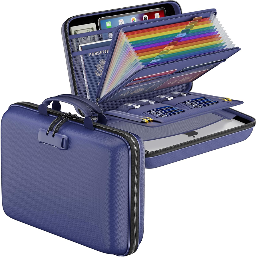 DocSafe Fireproof File Organizer with Lock, Hard-Shell Case Fireproof