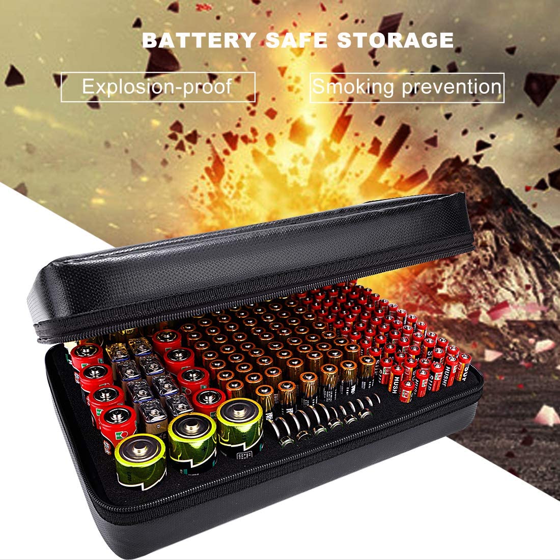 Fireproof Battery Organizer Storage Box