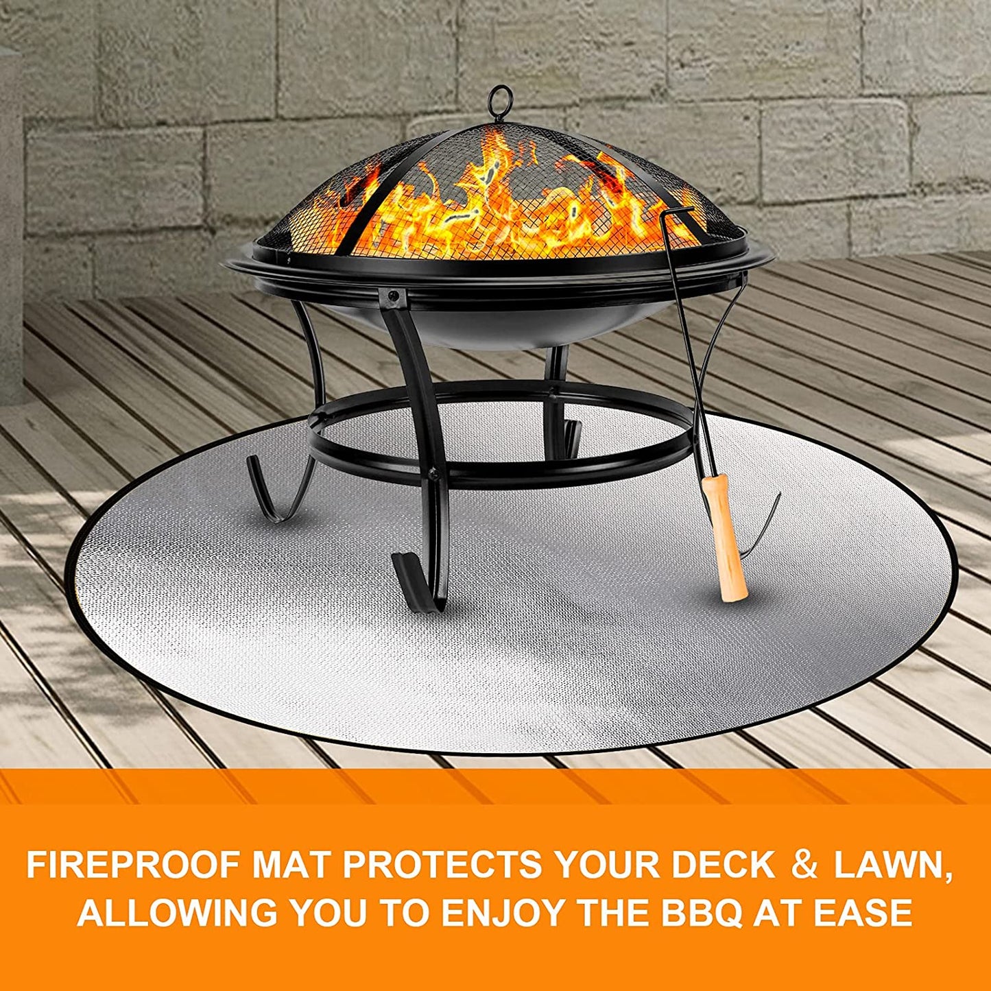 36" Diameter Round Fireproof Mat