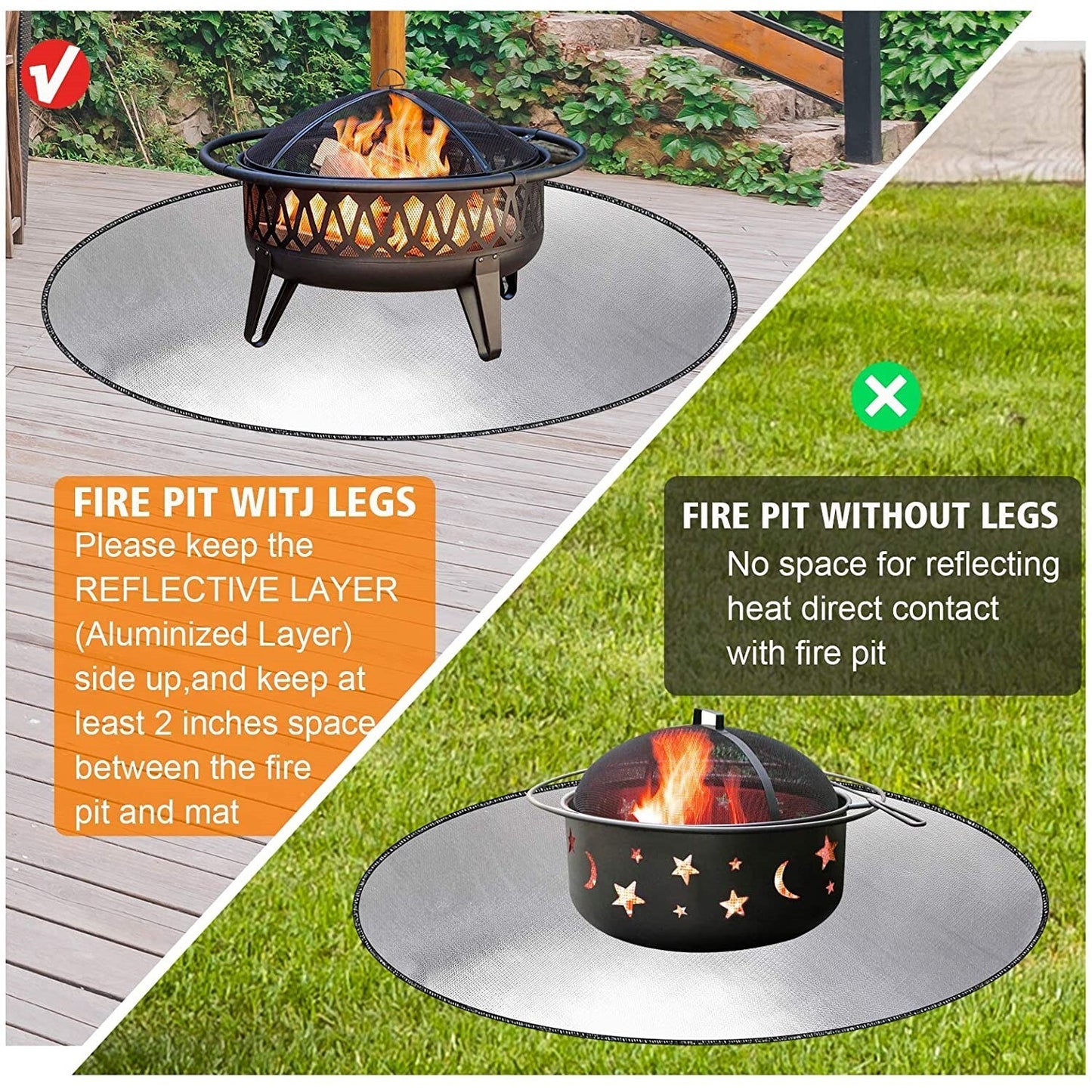 DocSafe 38" Diameter Round Fireproof Mat