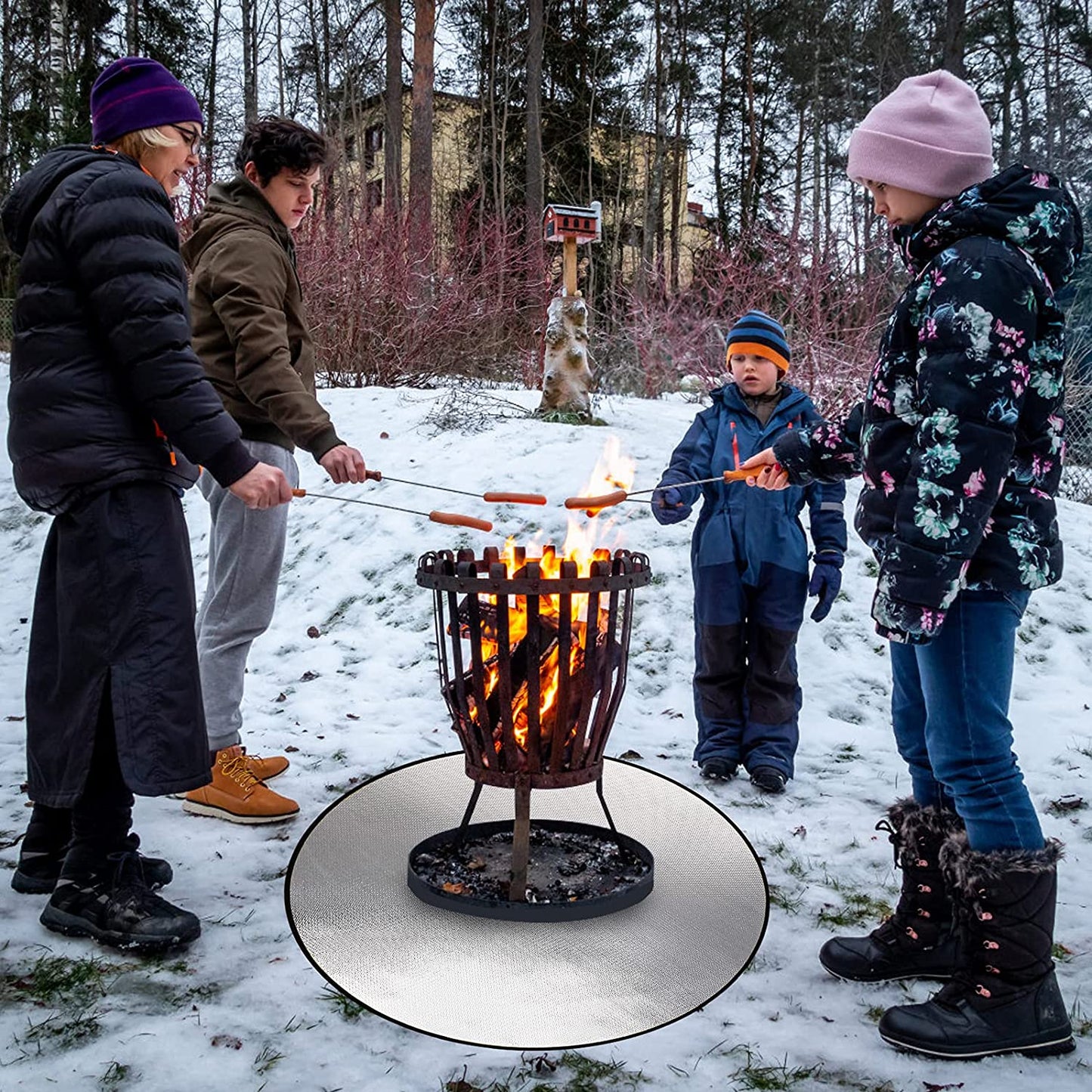 36" Diameter Round Fireproof Mat