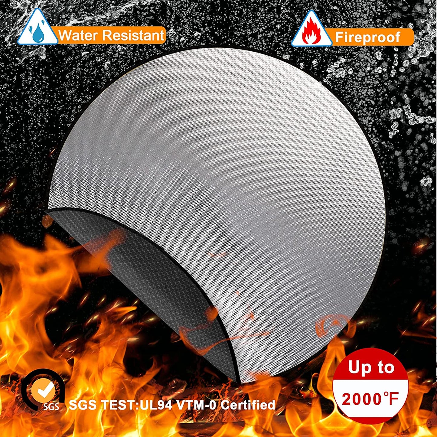 36" Diameter Round Fireproof Mat