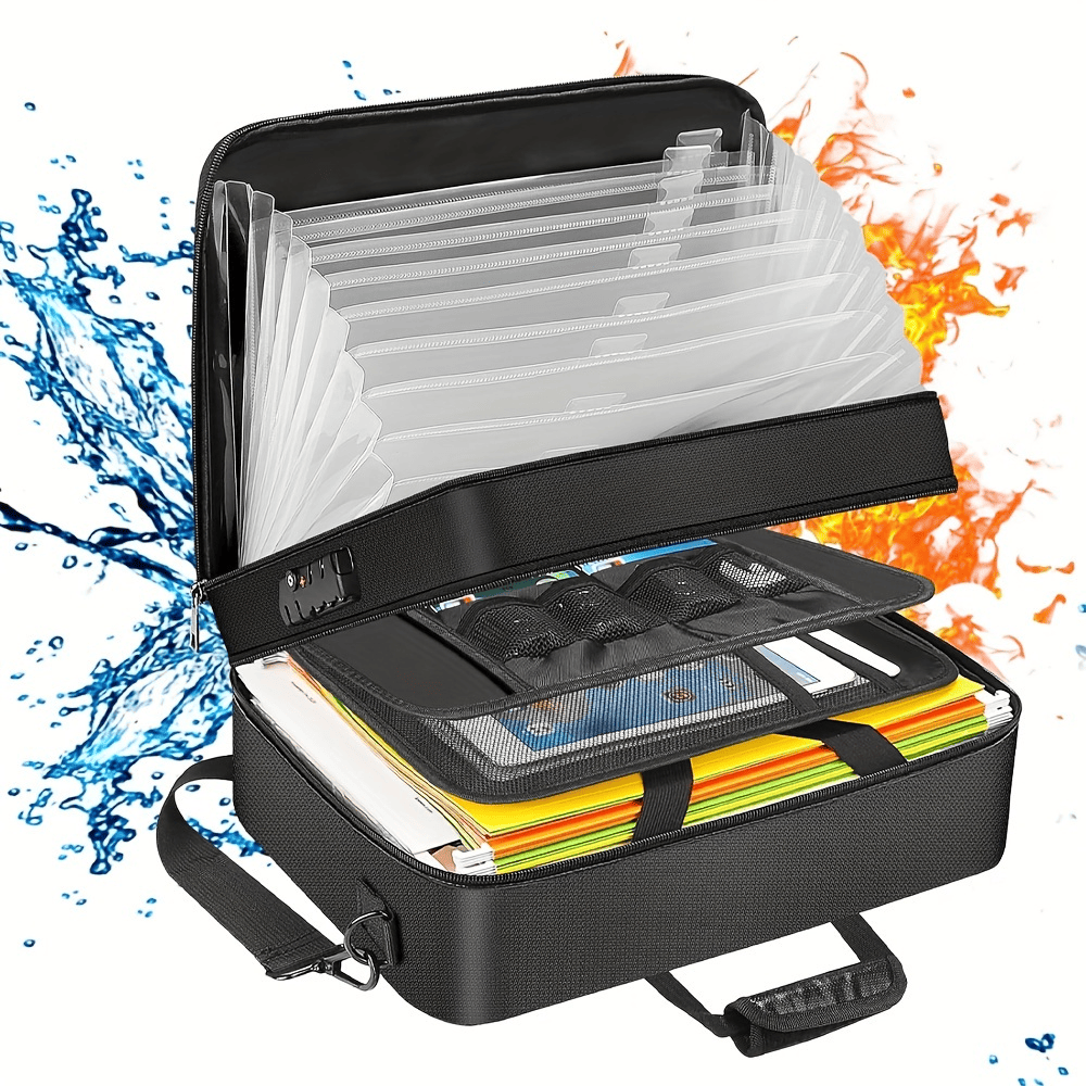 Portable Multi-Layer 13 Pocket Accordion File Folder Bag