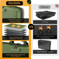 DocSafe Fireproof File Organizer with Lock, Hard-Shell Case Fireproof Document Box with 13 Pocket Accordion File Folder, Portable Home Office Travel Safe Storage for Important Documents Laptop Green