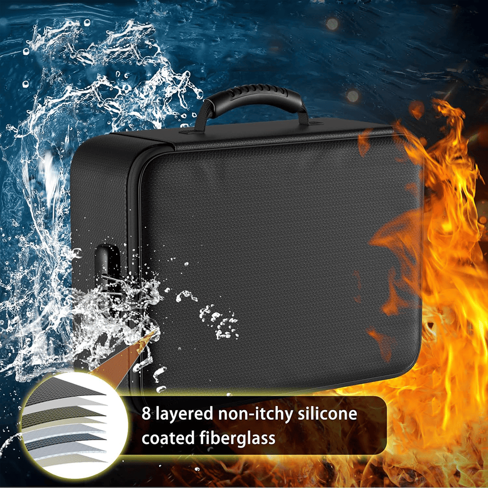 Aluminum Foil Black Document Storage Bag