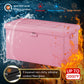 Pink Fireproof Storage Ottoman Bench Folding Bench with Lock