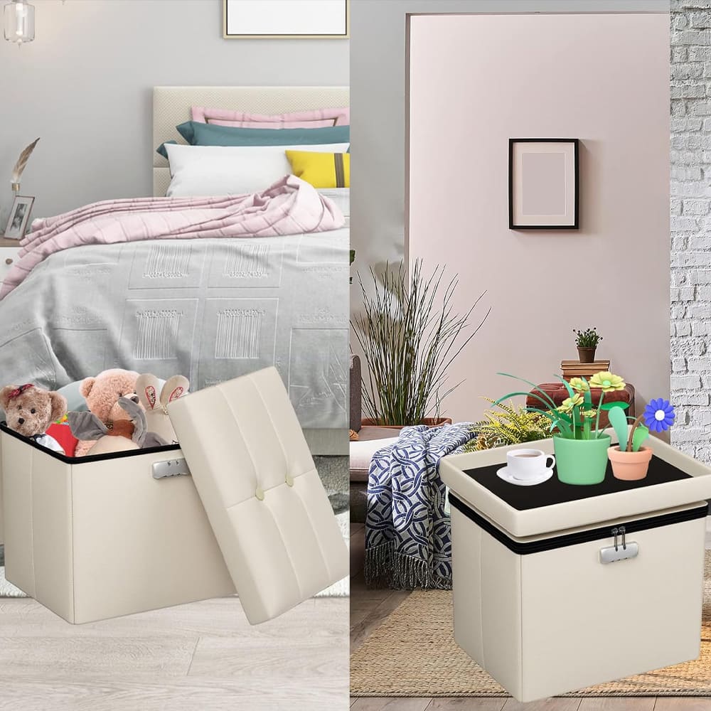 M Size Fireproof Storage Ottoman