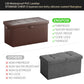 Gray Fireproof Storage Ottoman Bench Folding Bench with Lock