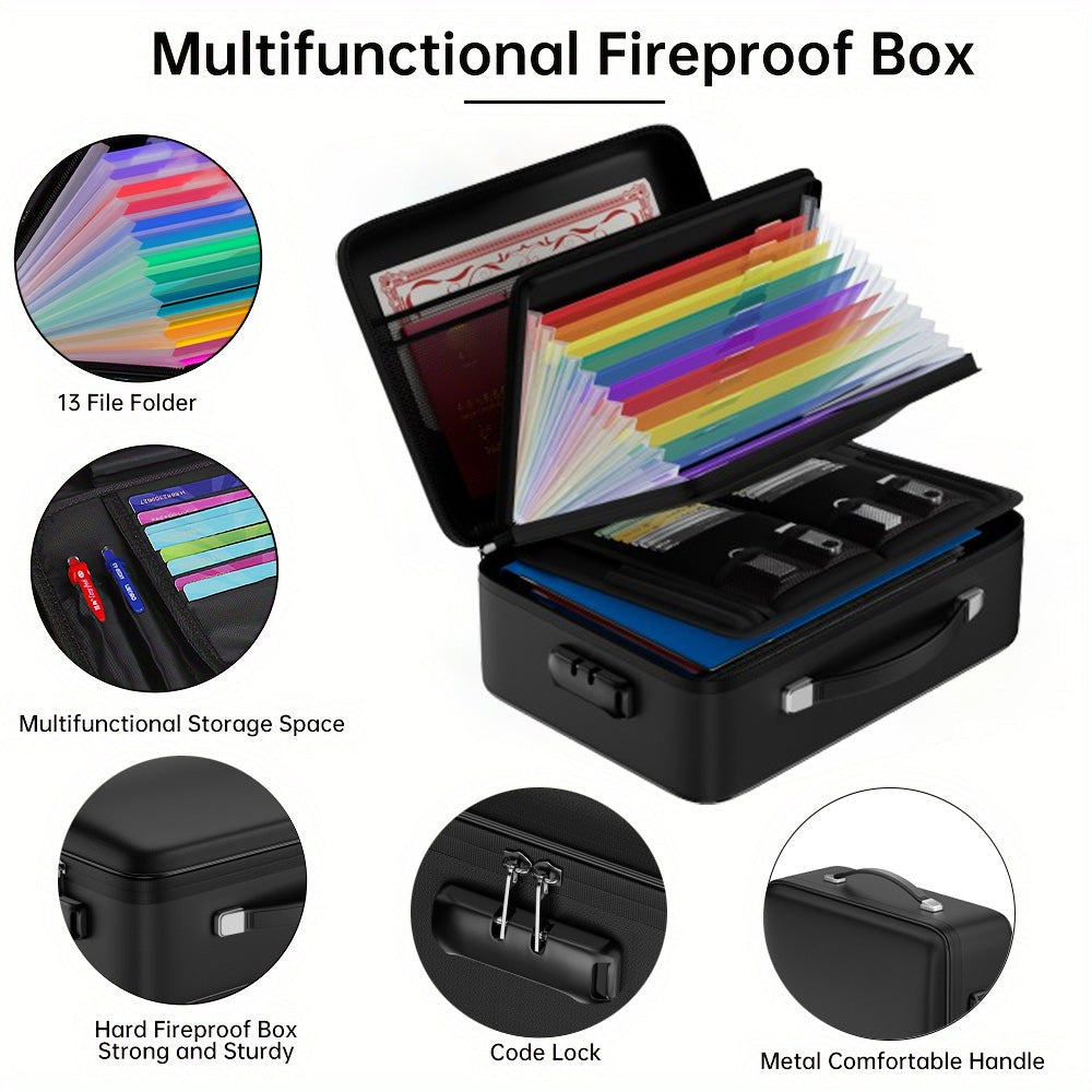 EVA Hard 12 Pages A4 Color Accordion Document Bag