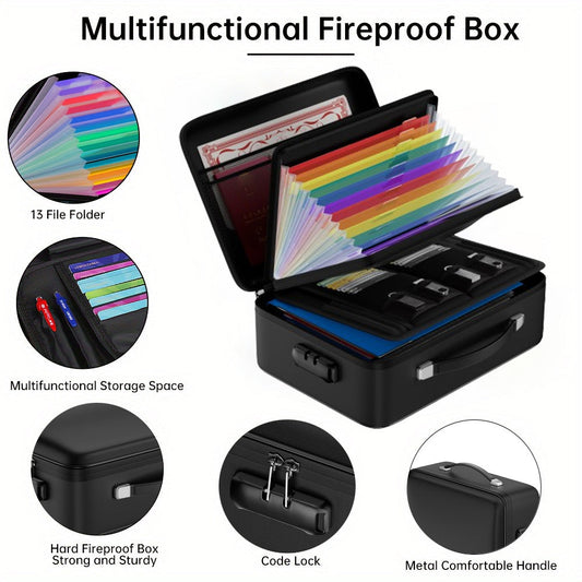 EVA Hard 12 Pages A4 Color Accordion Document Bag