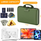 DocSafe Fireproof File Organizer with Lock, Hard-Shell Case Fireproof Document Box with 13 Pocket Accordion File Folder, Portable Home Office Travel Safe Storage for Important Documents Laptop Green