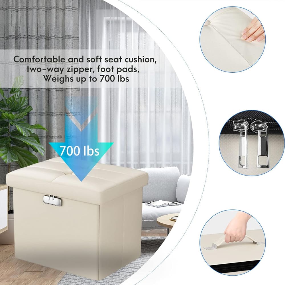 M Size Fireproof Storage Ottoman