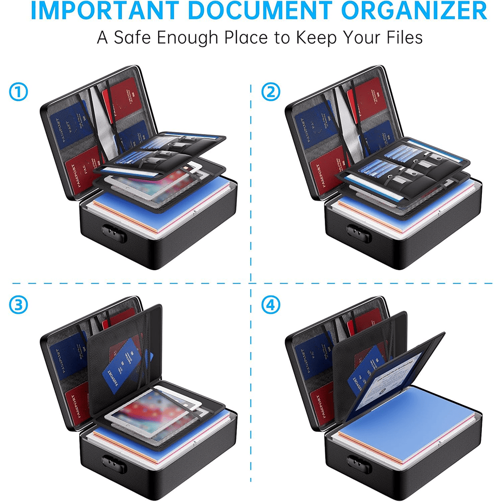 Aluminum Foil Black Document Storage Bag