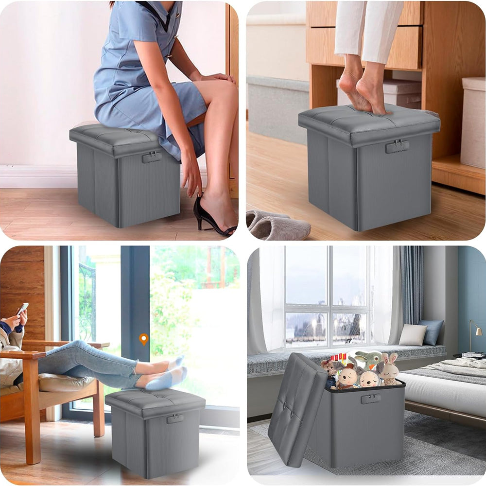 Fireproof Multifunctional Folding Storage Ottoman