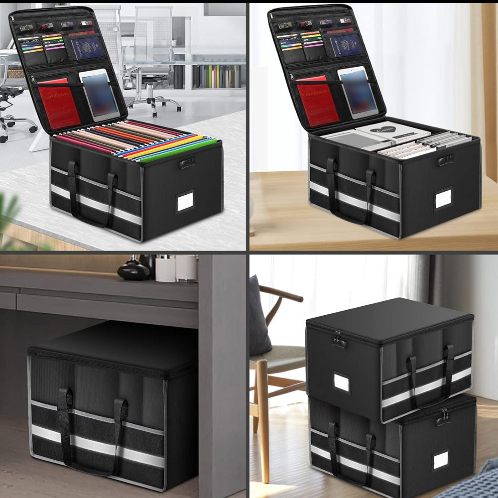 Widened Fireproof Foldable Document Box