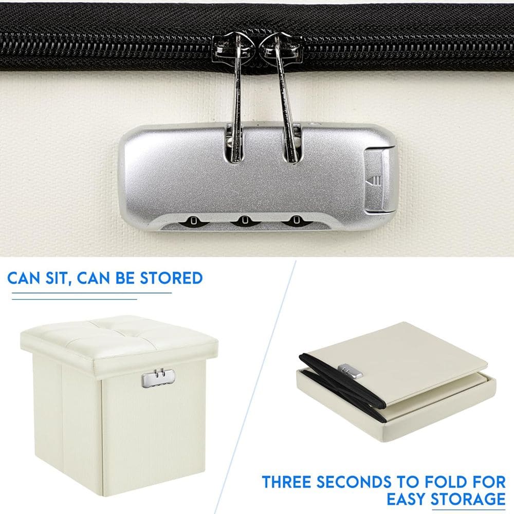 Fireproof Multifunctional Folding Storage Ottoman