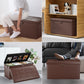 Pink Fireproof Storage Ottoman Bench Folding Bench with Lock