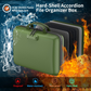 DocSafe Fireproof File Organizer with Lock, Hard-Shell Case Fireproof Document Box with 13 Pocket Accordion File Folder, Portable Home Office Travel Safe Storage for Important Documents Laptop Green