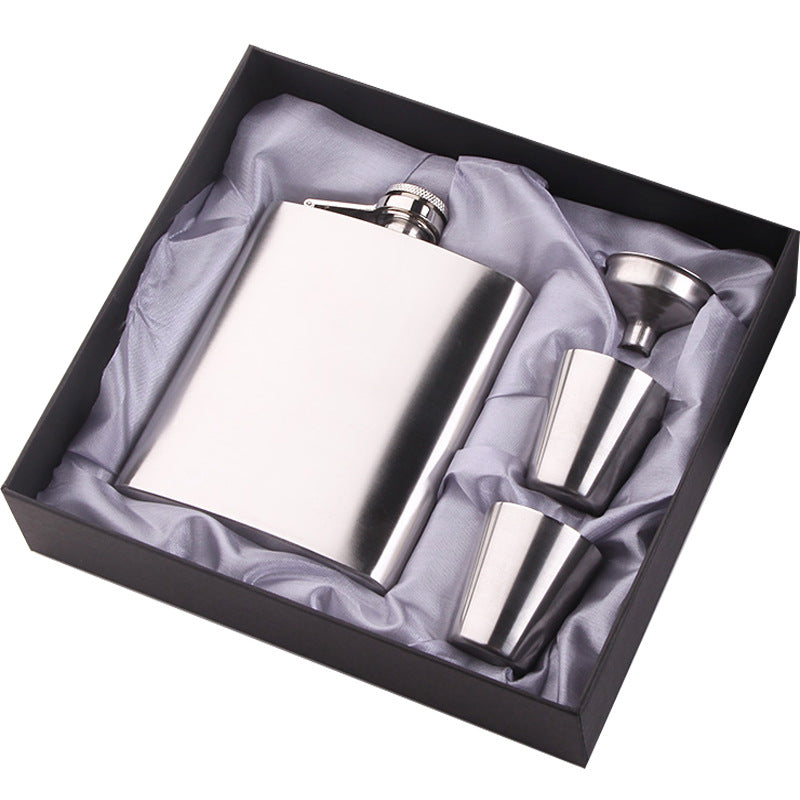 Portable stainless steel 7oz decanter