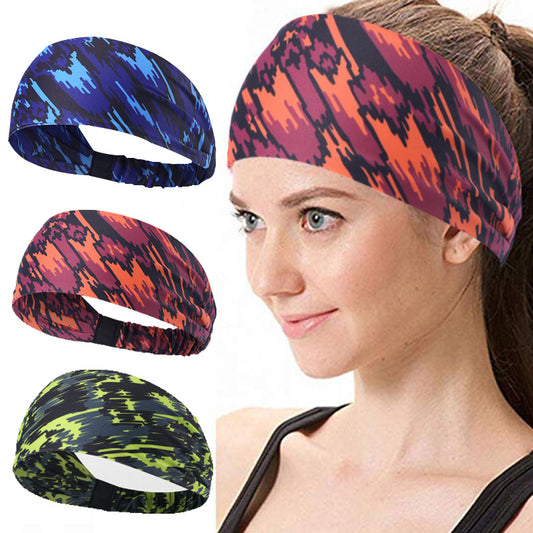 Sports elastic sweat-absorbing hairband