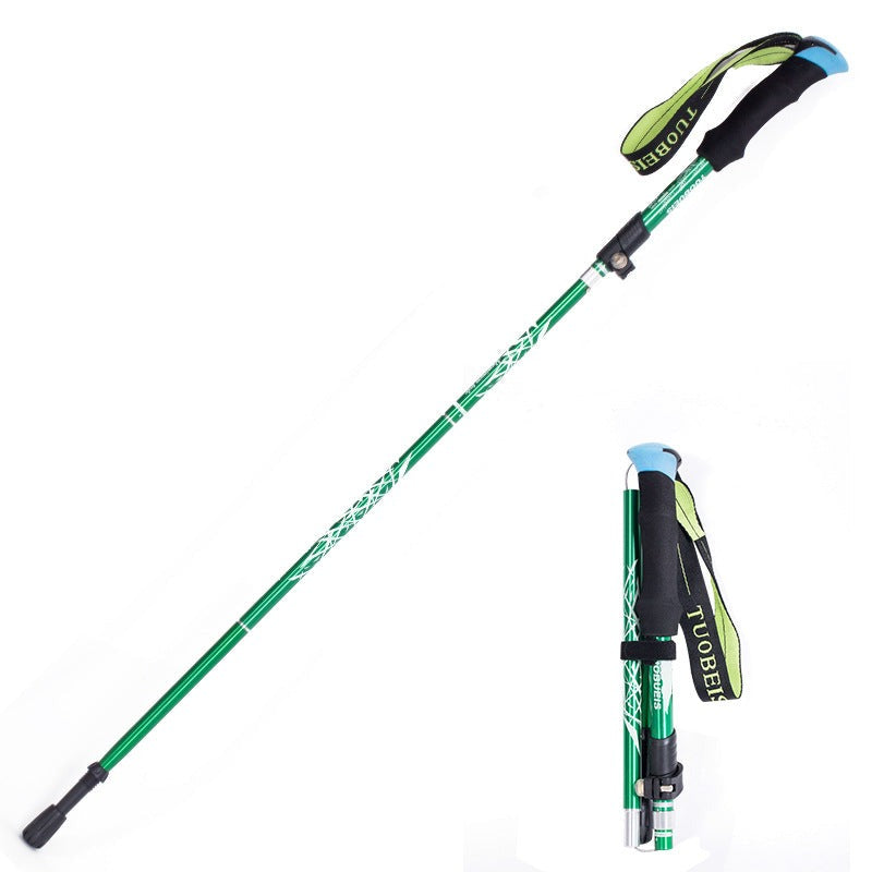 Aluminum alloy lightweight telescopic folding hiking poles