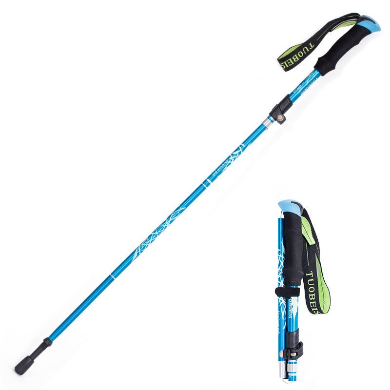 Aluminum alloy lightweight telescopic folding hiking poles