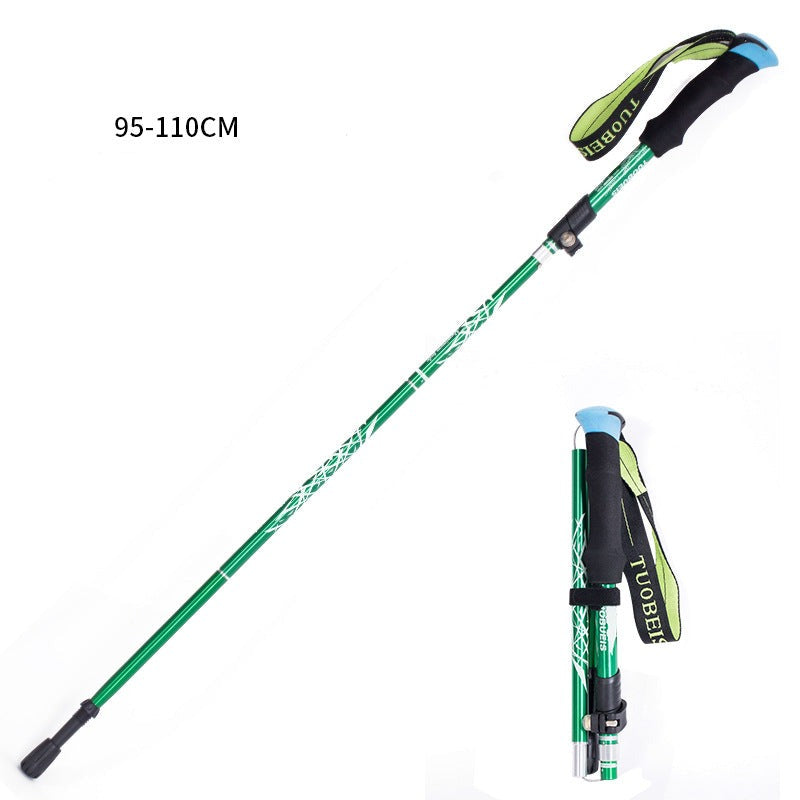 Aluminum alloy lightweight telescopic folding hiking poles