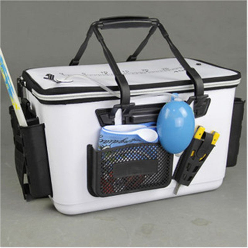 One piece molding iso fishing box with fish bucket