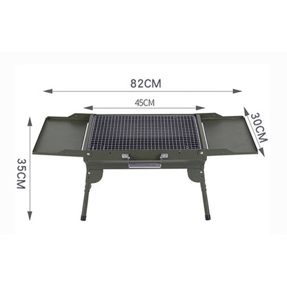 Outdoor foldable portable barbecue grill