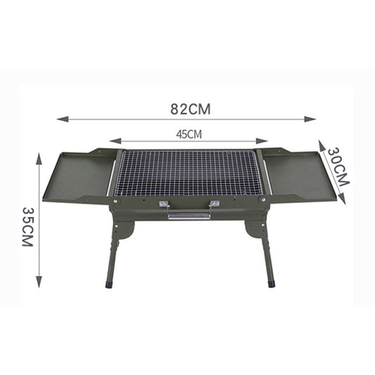 Outdoor foldable portable barbecue grill