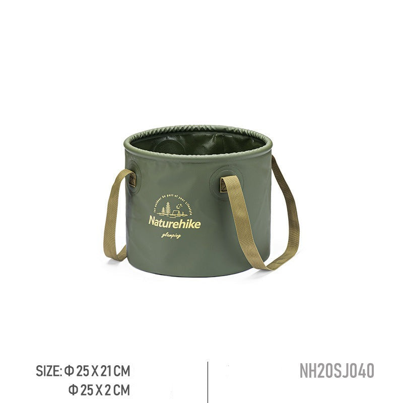 Foldable outdoor travel round bucket