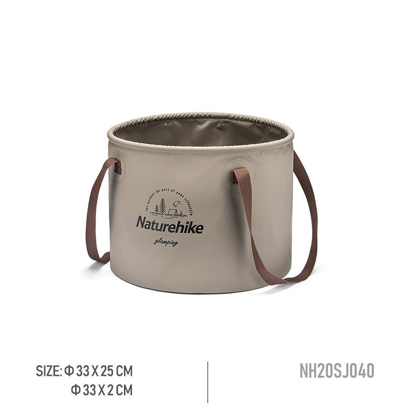 Foldable outdoor travel round bucket