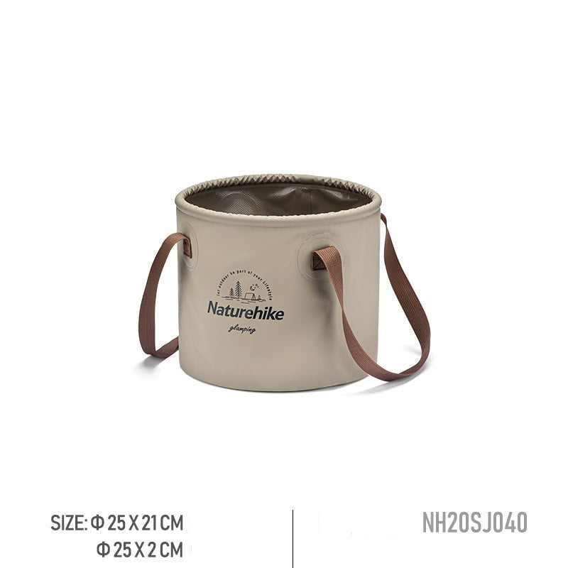 Foldable outdoor travel round bucket