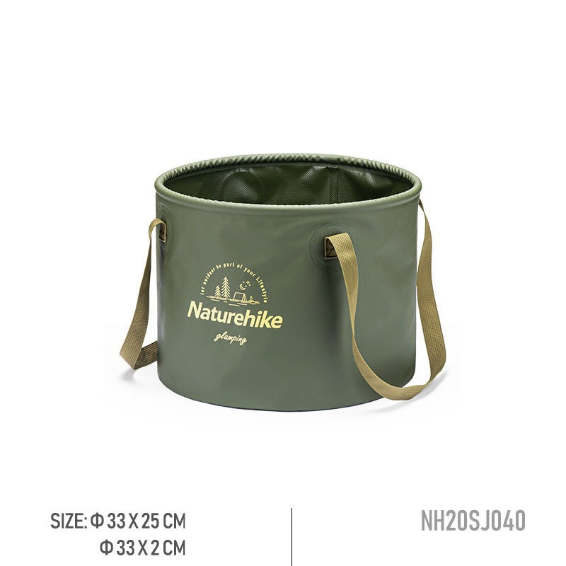 Foldable outdoor travel round bucket