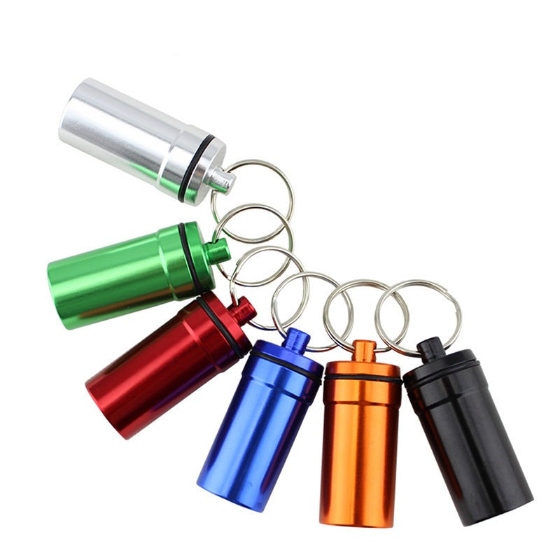 Outdoor portable sealed aluminum pill bottle