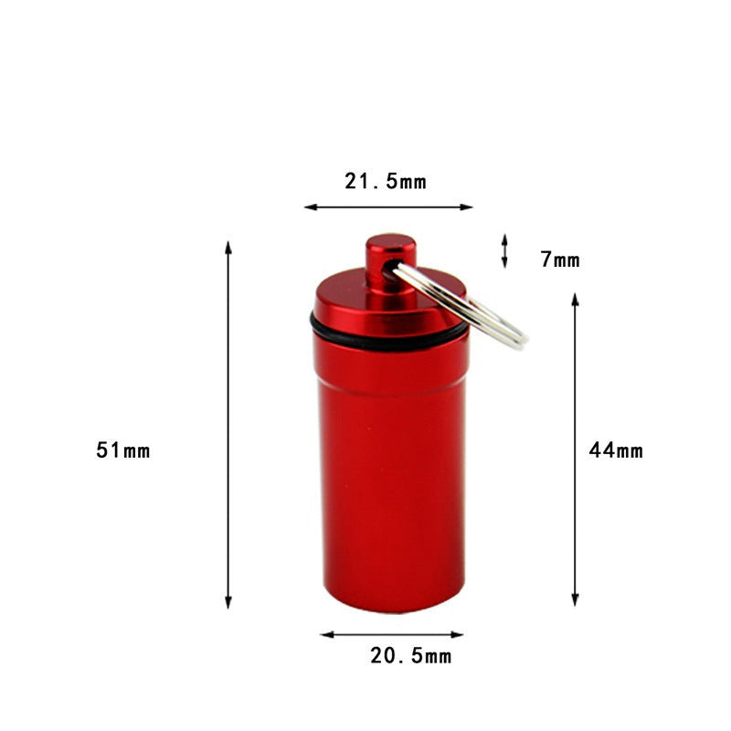 Outdoor portable sealed aluminum pill bottle