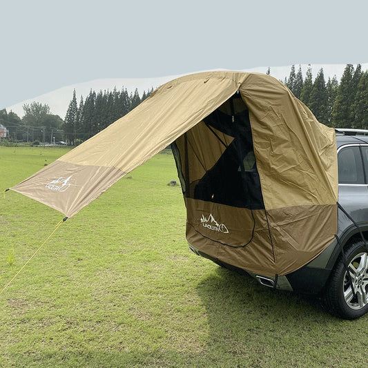 Outdoor self-drive barbecue camping car rear extension tent