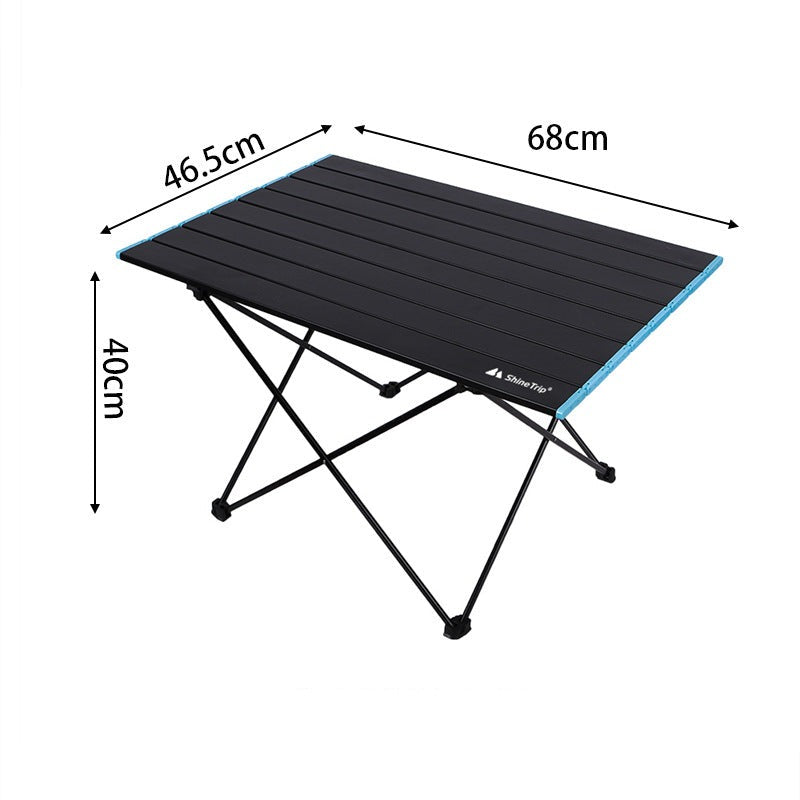 Outdoor aluminum portable folding table