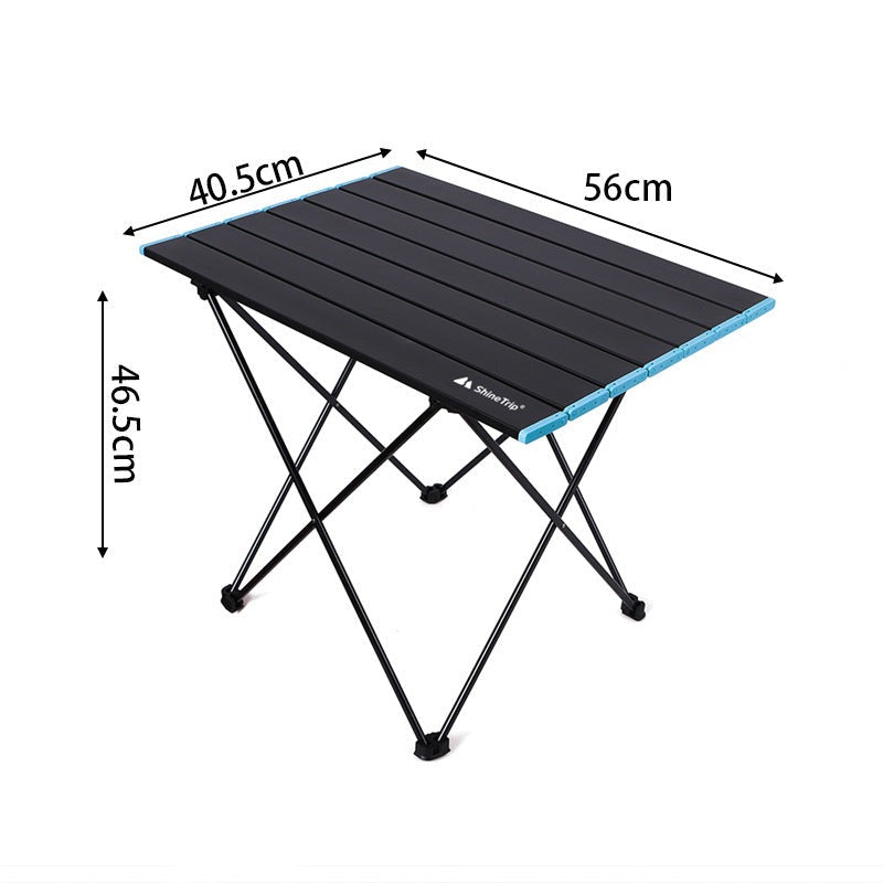 Outdoor aluminum portable folding table