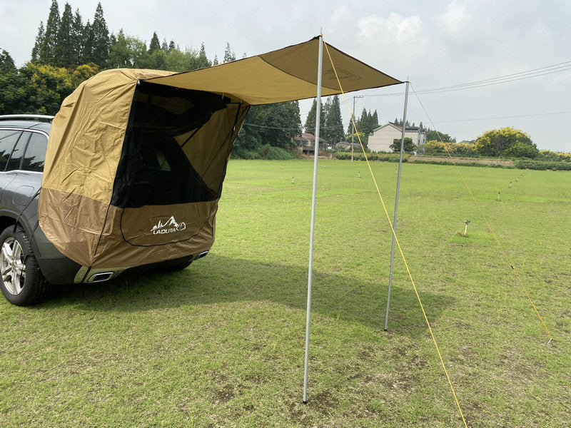 Outdoor self-drive barbecue camping car rear extension tent