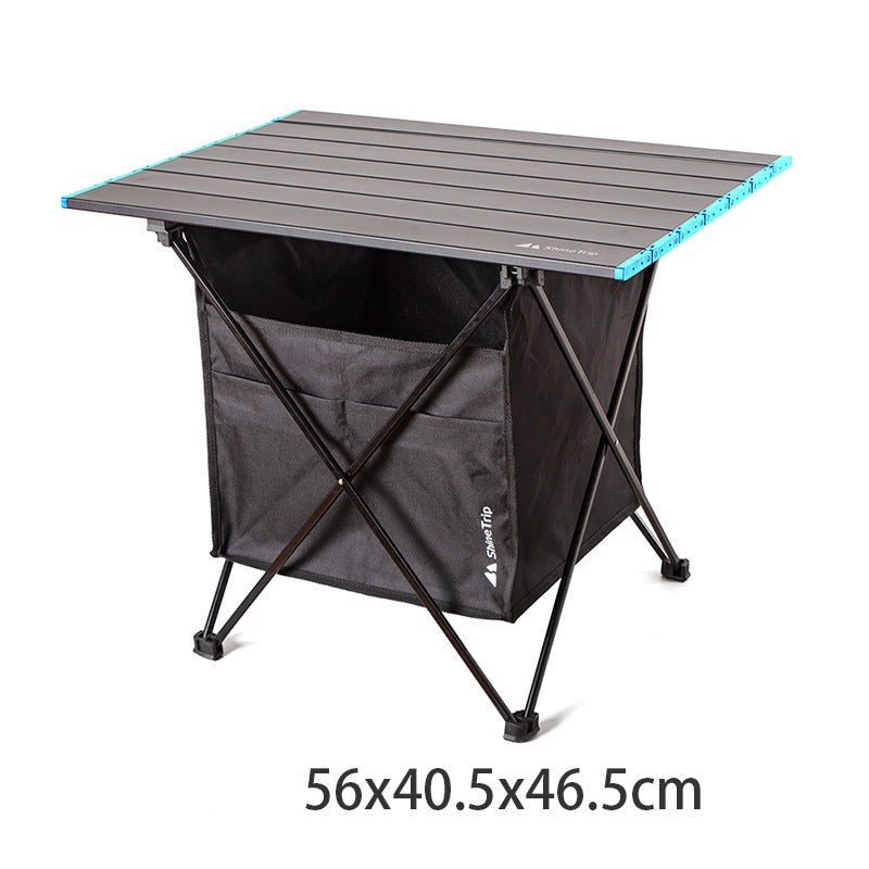 Outdoor aluminum portable folding table