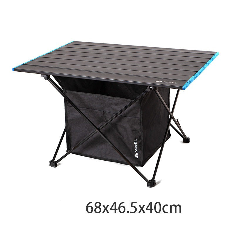 Outdoor aluminum portable folding table