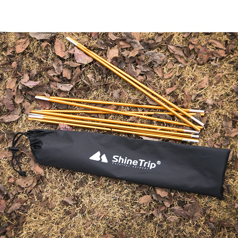 Outdoor tent pole storage bag