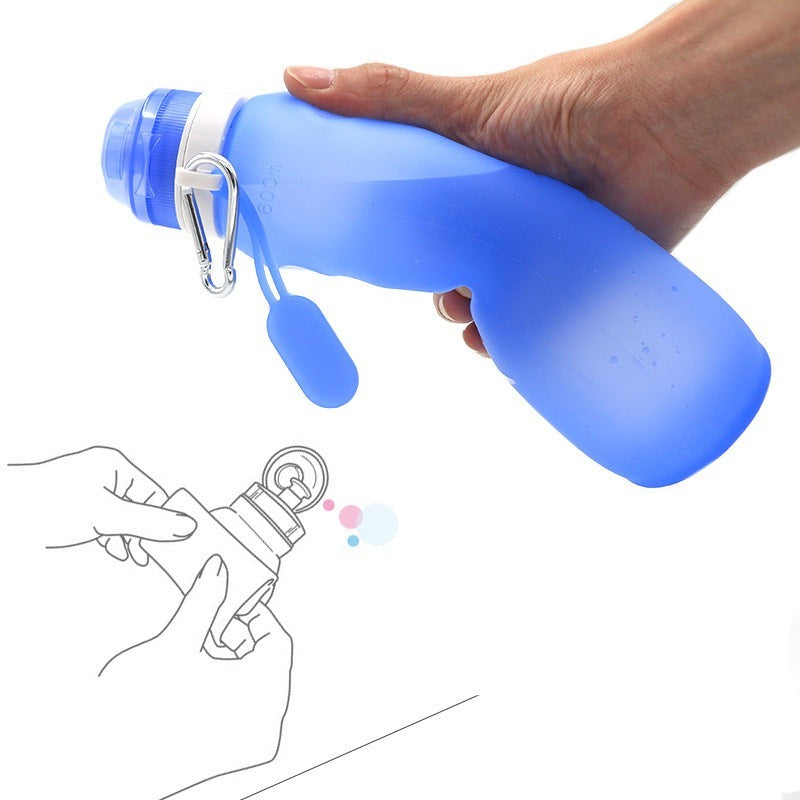 Creative outdoor collapsible silicone mug transport