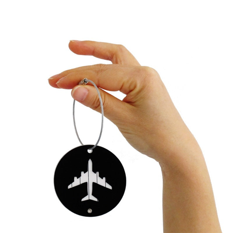 Travel luggage plane shape boarding pass