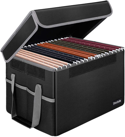 DocSafe File Box Fireproof File Storage Organizer Box with Lid