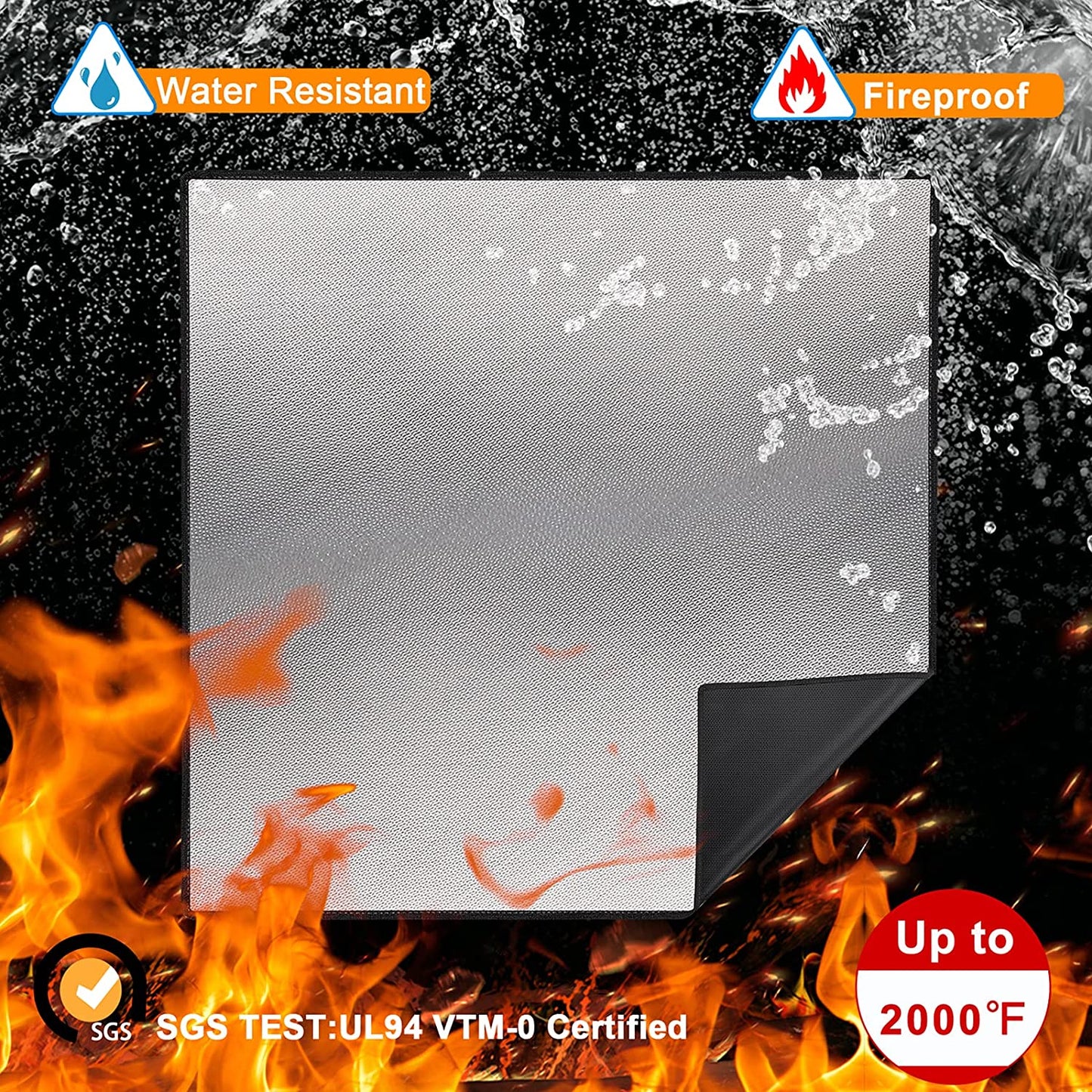 40" Square Fire Pit Mat Grill Mat
