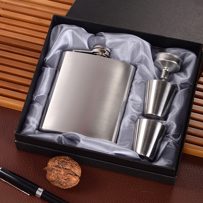 Portable stainless steel 7oz decanter