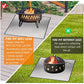 40" Square Fire Pit Mat Grill Mat
